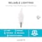 Luxrite CA11 LED Light Bulbs 4W (40W Equivalent) 360LM 2700K Warm White Dimmable E12 Candelabra Base 16-Pack LR21553-16PK - alternate 8